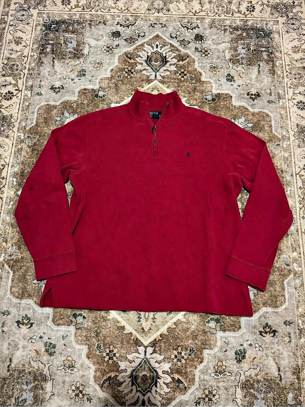 Polo Ralph Lauren Men’s Estate Rip 1/4 Zip Sweater (2XL